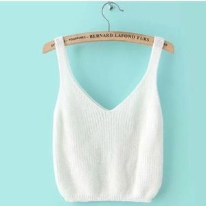 White sweater tank